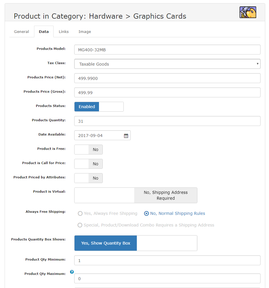 Products Data